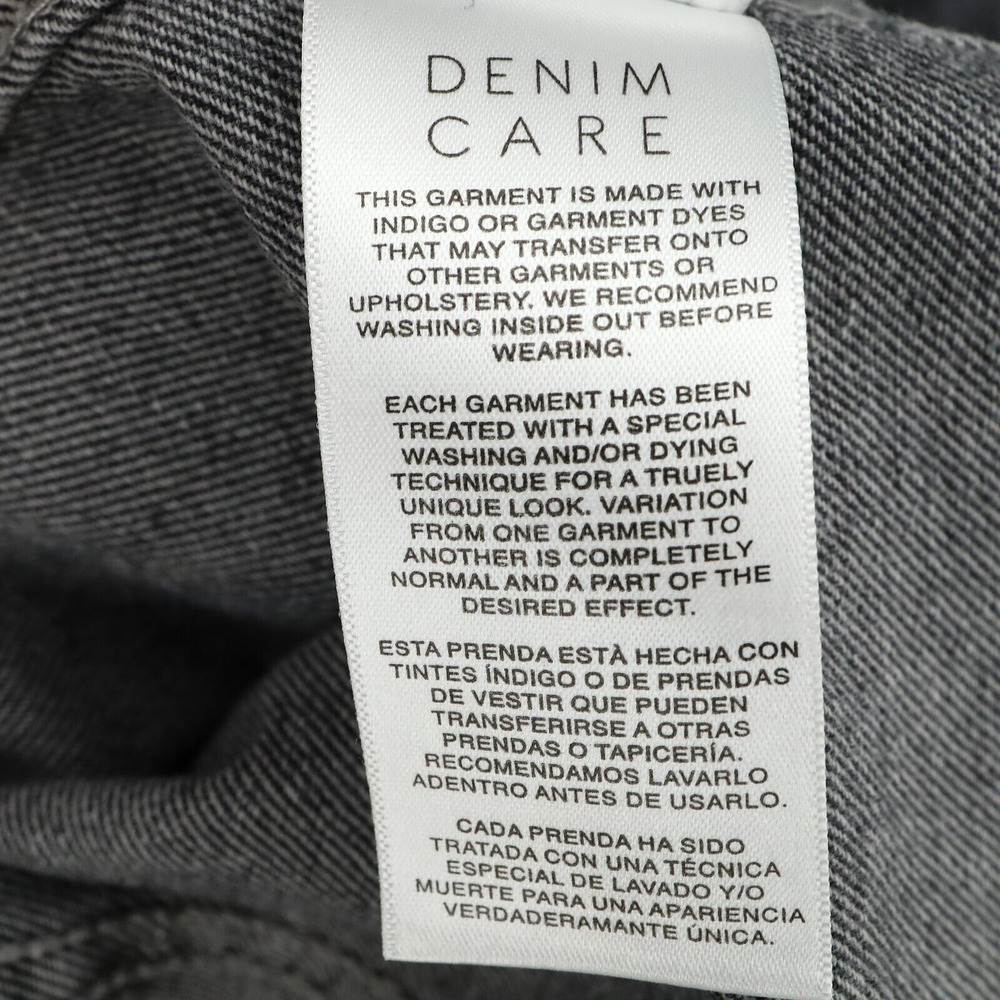 Kensie Jeans Jacket Womens Large Gray Cotton Denim Luxe Raw Hems Vintage - Picture 13 of 16